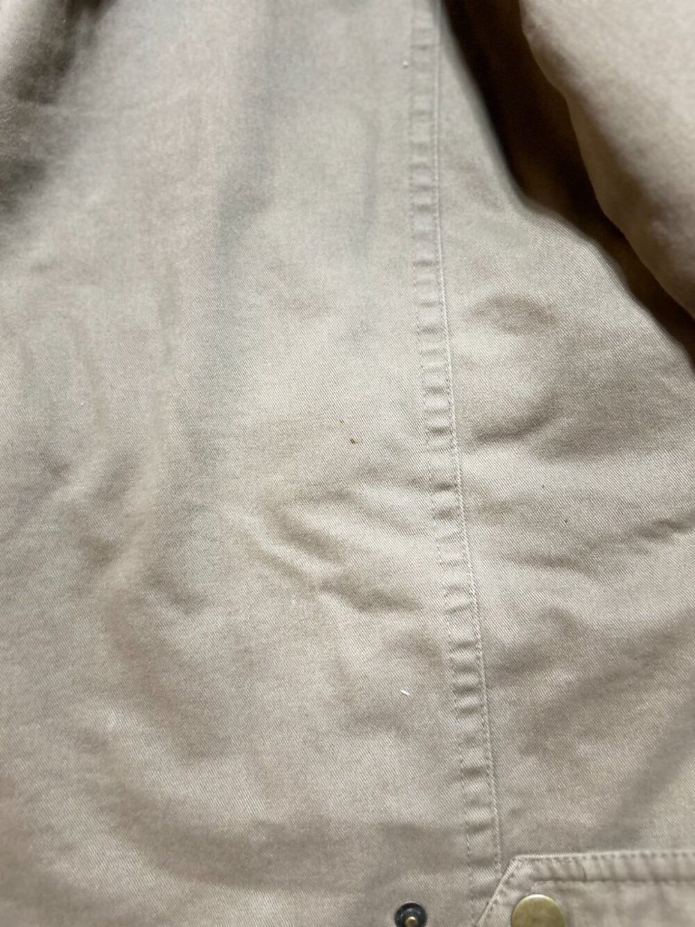 Vintage Aberdeen Authentic Canvas barn chore coat jacket;Leather Collar; XL; zip - Picture 6 of 15